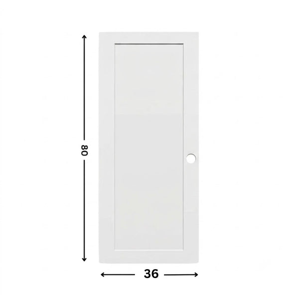 Puerta moldeada sólida de 1 panel con imprimación blanca (altura de 80")