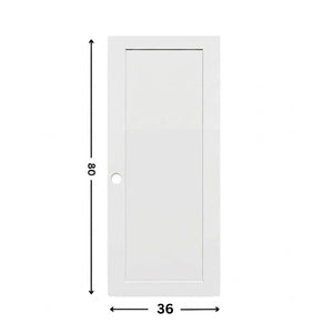 Puerta moldeada sólida de 1 panel con imprimación blanca (altura de 80")
