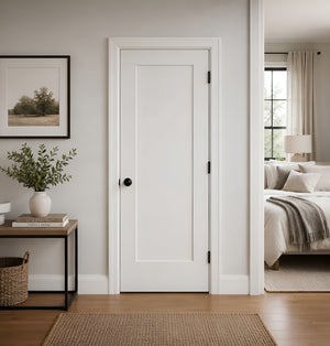 1-panel Prehung Hollow Moulded Door (80" height )