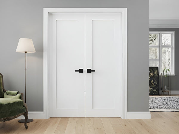 1-panel Moulded Shaker Double Door Solid (80" height)