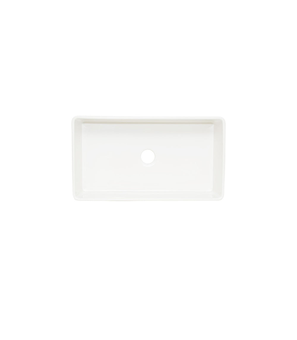 Single Bowl Farmhouse Fireclay Sink White