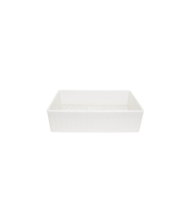 Single Bowl Farmhouse Fireclay Sink White