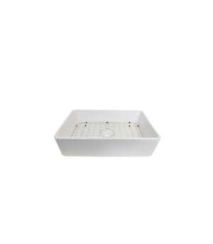 Single Bowl Farmhouse Porcelain Sink White