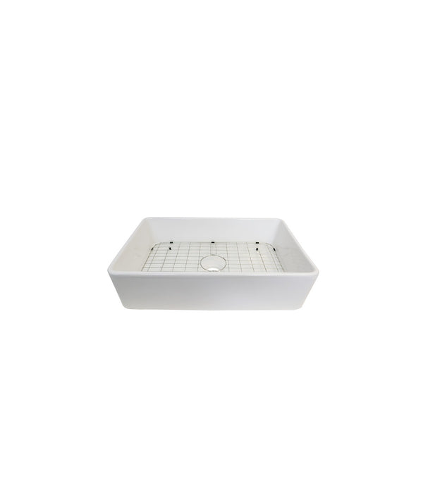 Single Bowl Farmhouse Porcelain Sink White