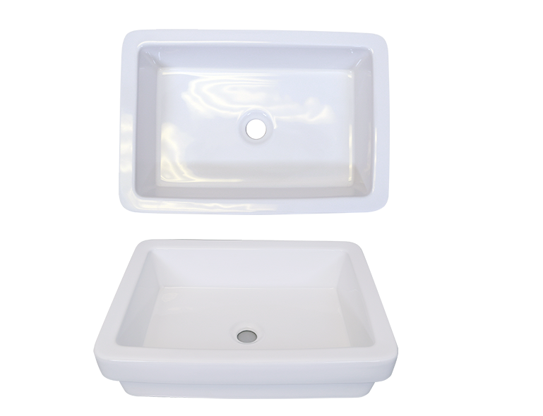 Above Counter Ceramic Sink White
