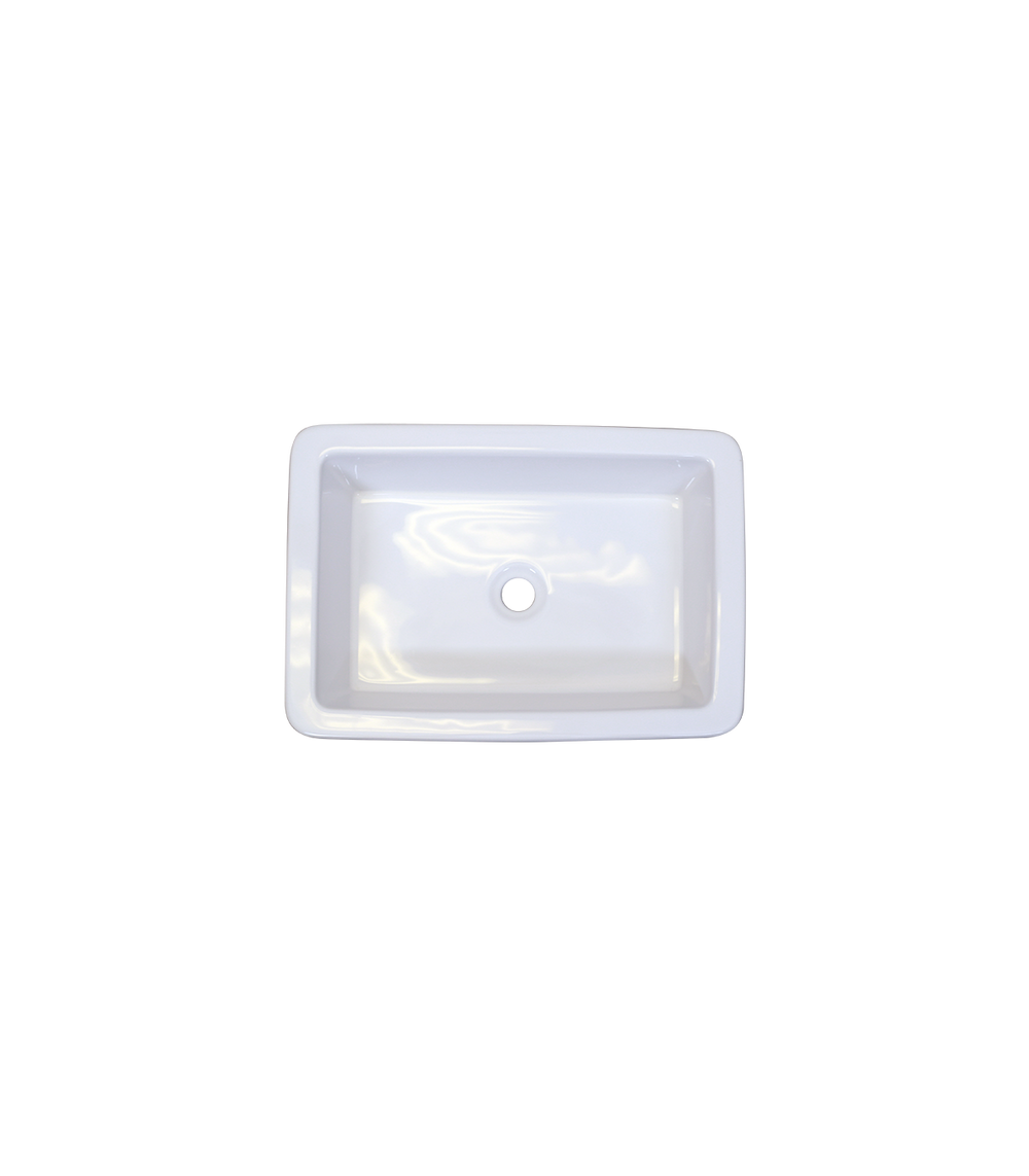 Above Counter Ceramic Sink White