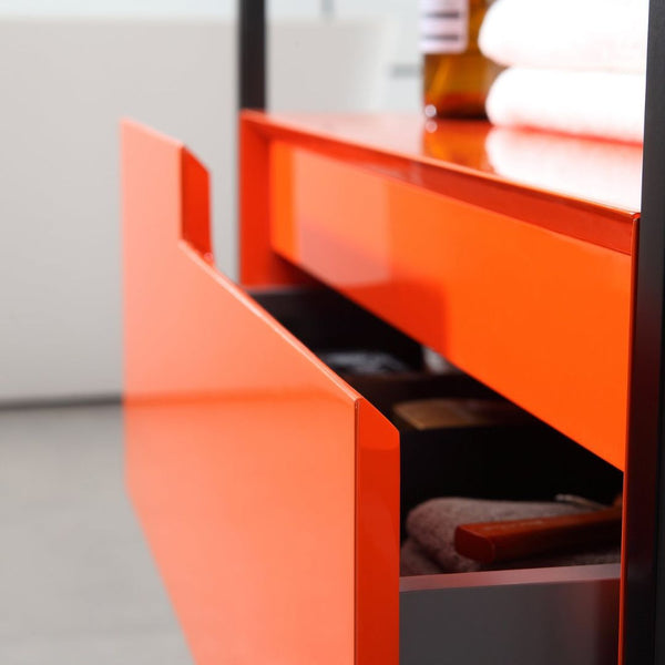 MUEBLES DE BAÑO TEXEL DE 30” ROJO ÁMBAR/NEGRO