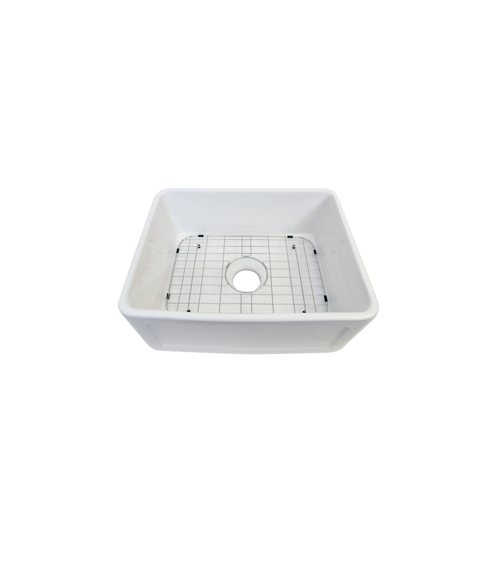 Single Bowl Farmhouse Porcelain Sink White