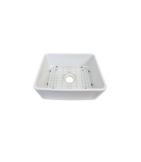 Single Bowl Farmhouse Porcelain Sink White