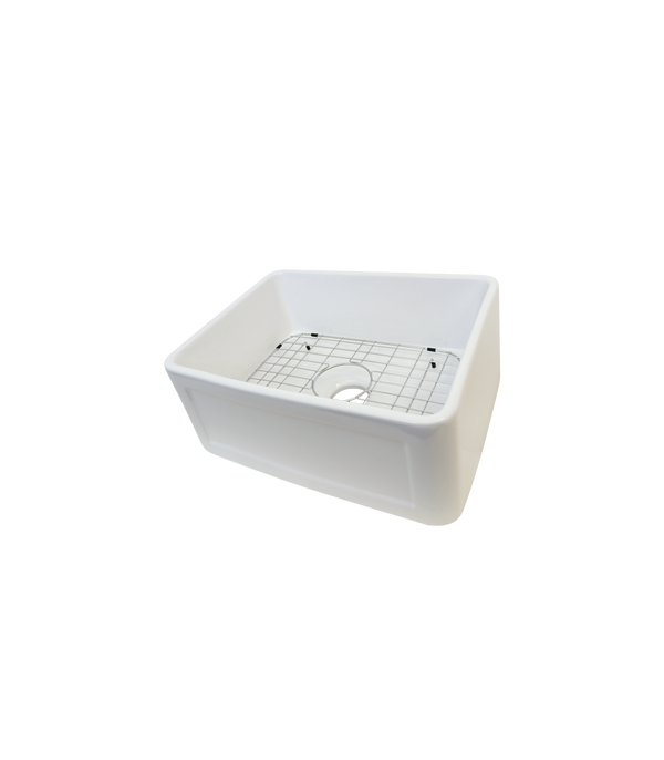 Single Bowl Farmhouse Porcelain Sink White