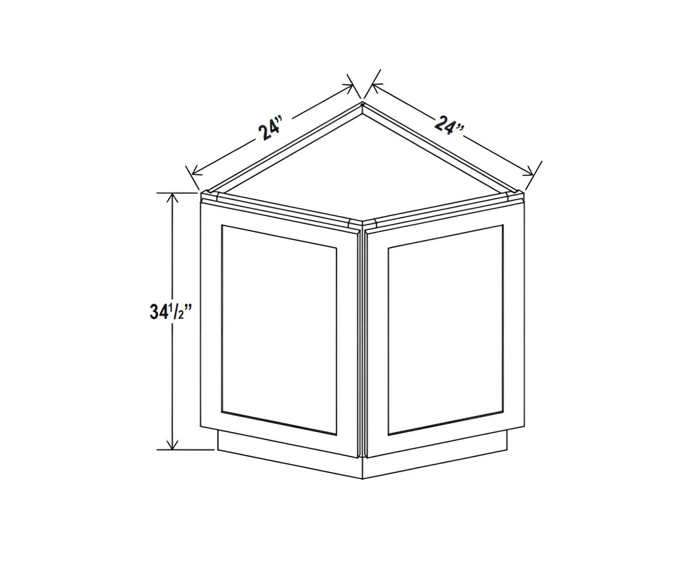 Aspen White Base End Cabinet