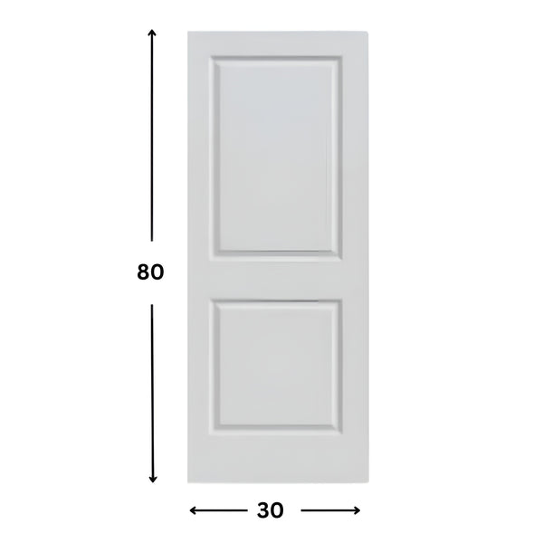 Puerta moldeada de núcleo hueco de 2 paneles con imprimación blanca