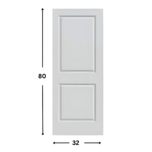 Puerta moldeada de núcleo hueco de 2 paneles con imprimación blanca