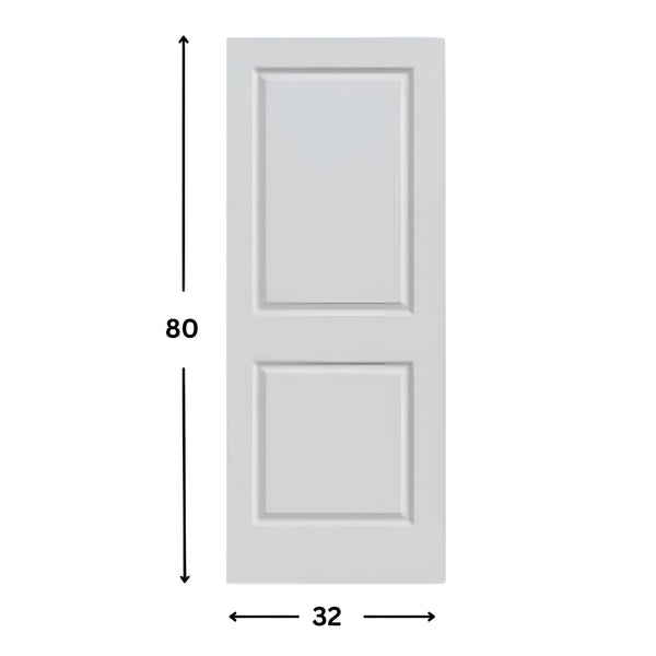 Puerta moldeada de núcleo hueco de 2 paneles con imprimación blanca
