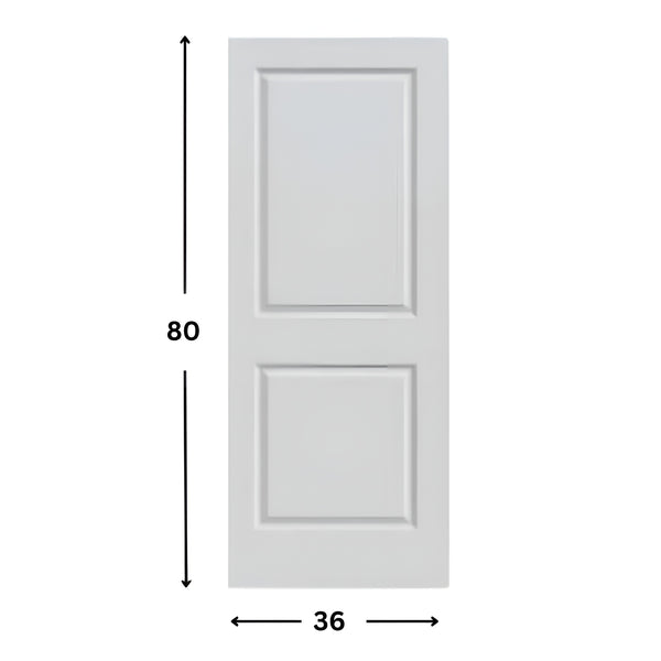 Puerta moldeada de núcleo hueco de 2 paneles con imprimación blanca