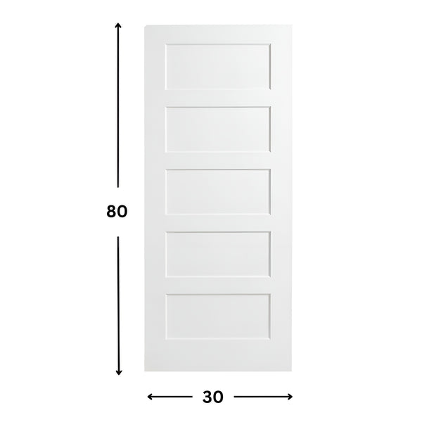 5-panel Solid Shaker Door ( 96" height )