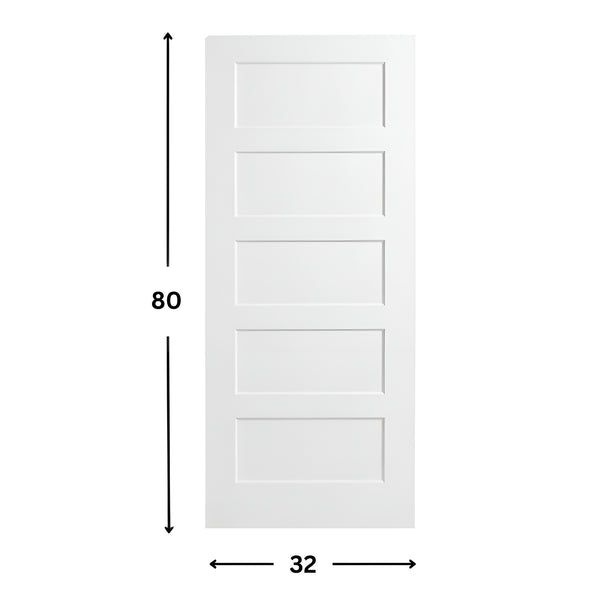 5-panel Solid Shaker Door ( 96" height )