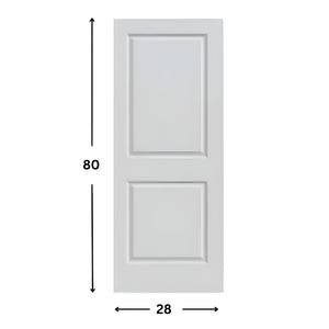 Puerta moldeada de núcleo hueco de 2 paneles con imprimación blanca