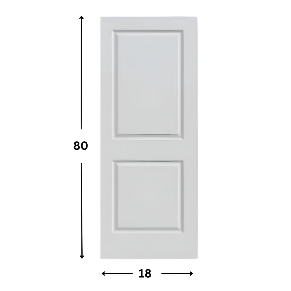 Puerta moldeada de núcleo hueco de 2 paneles con imprimación blanca