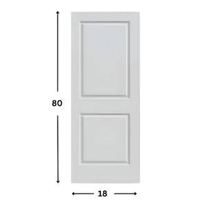 Puerta moldeada de núcleo hueco de 2 paneles con imprimación blanca