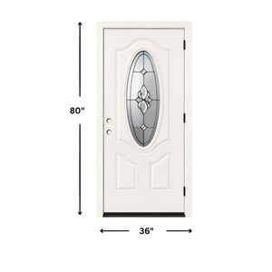 36 x 80 LONG BEACH Fiberglass Exterior Prehung Door