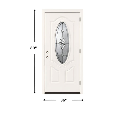 36 x 80 LONG BEACH Fiberglass Exterior Prehung Door
