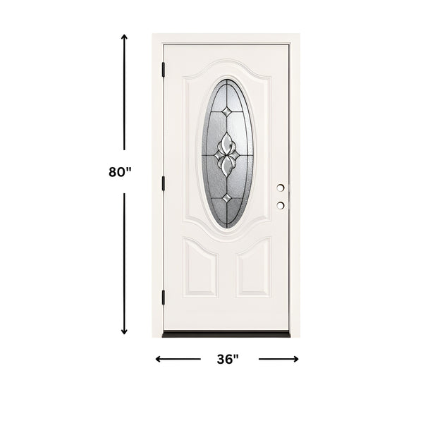 36 x 80 LONG BEACH Fiberglass Exterior Prehung Door