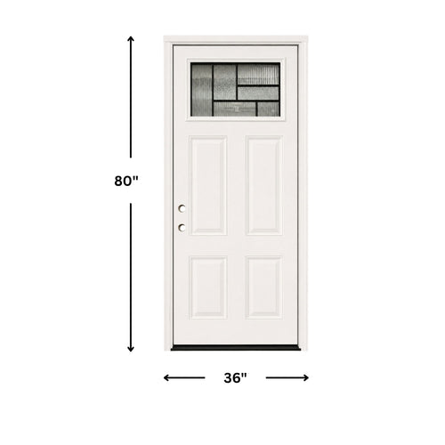 36 x 80 Top Blind Fiberglass Exterior Prehung Door