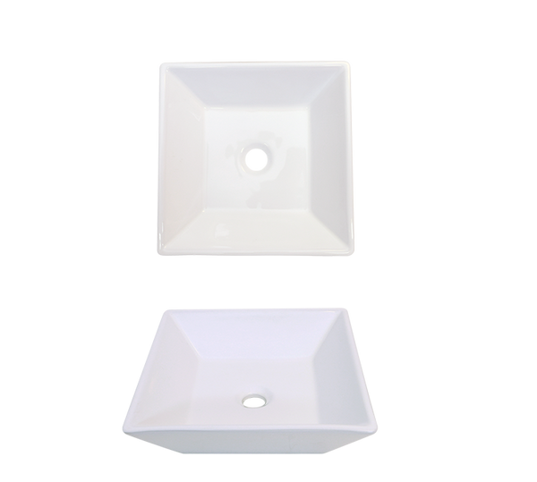 LS-C26 Above Counter Ceramic Sink White