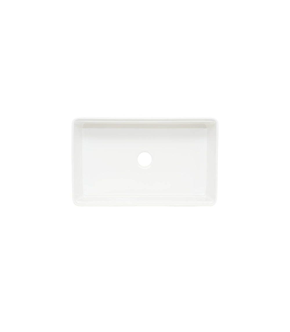 Single Bowl Farmhouse Fireclay Sink White