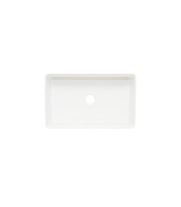 Single Bowl Farmhouse Fireclay Sink White