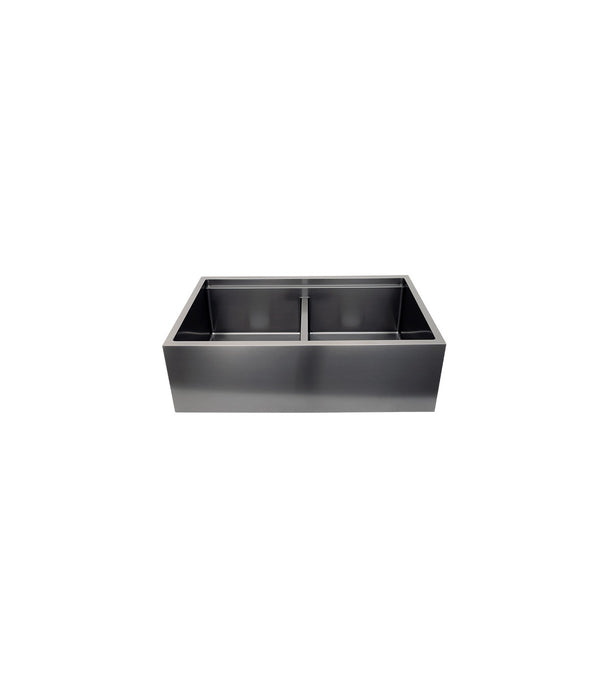 Black Double Bowl Farmhouse Apron Front Stainless Steel Sink