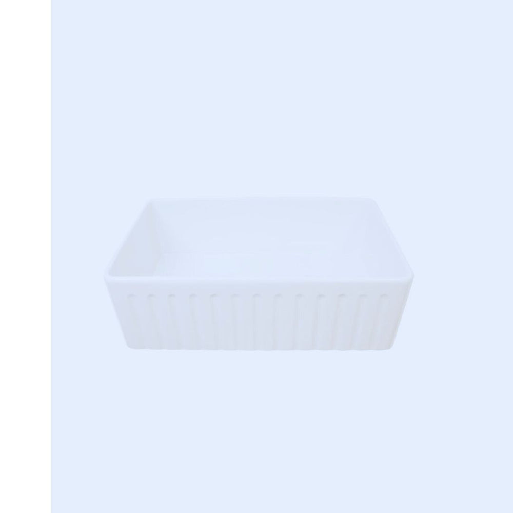 Single Bowl Farmhouse Fireclay Sink White