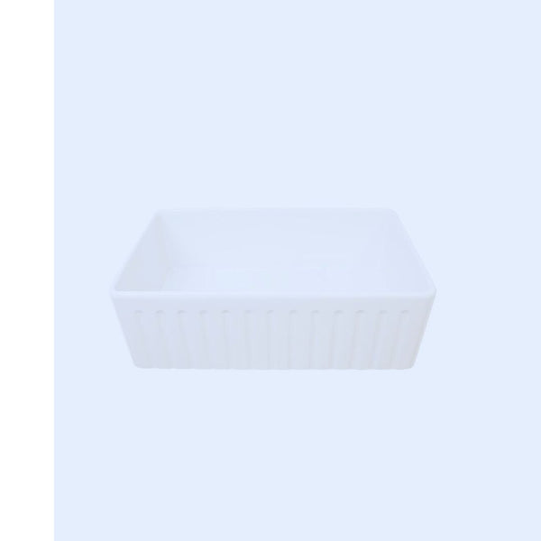 Single Bowl Farmhouse Fireclay Sink White