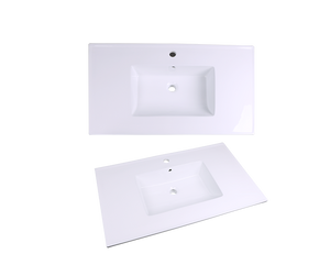 LS-C51 Vanity Top Ceramic Sink White