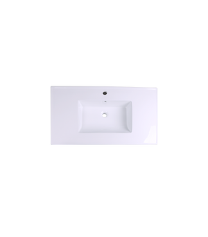 LS-C51 Vanity Top Ceramic Sink White
