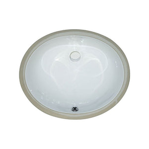 Porcelain Vanity Oval White-1512