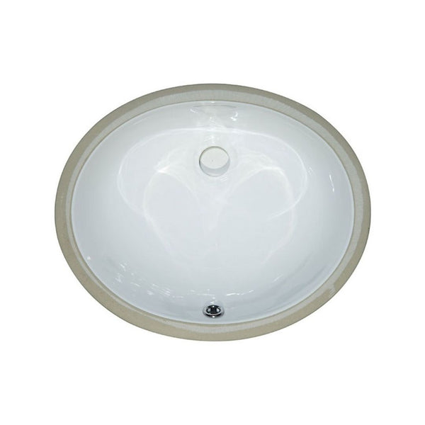 Porcelain Vanity Oval White-1512