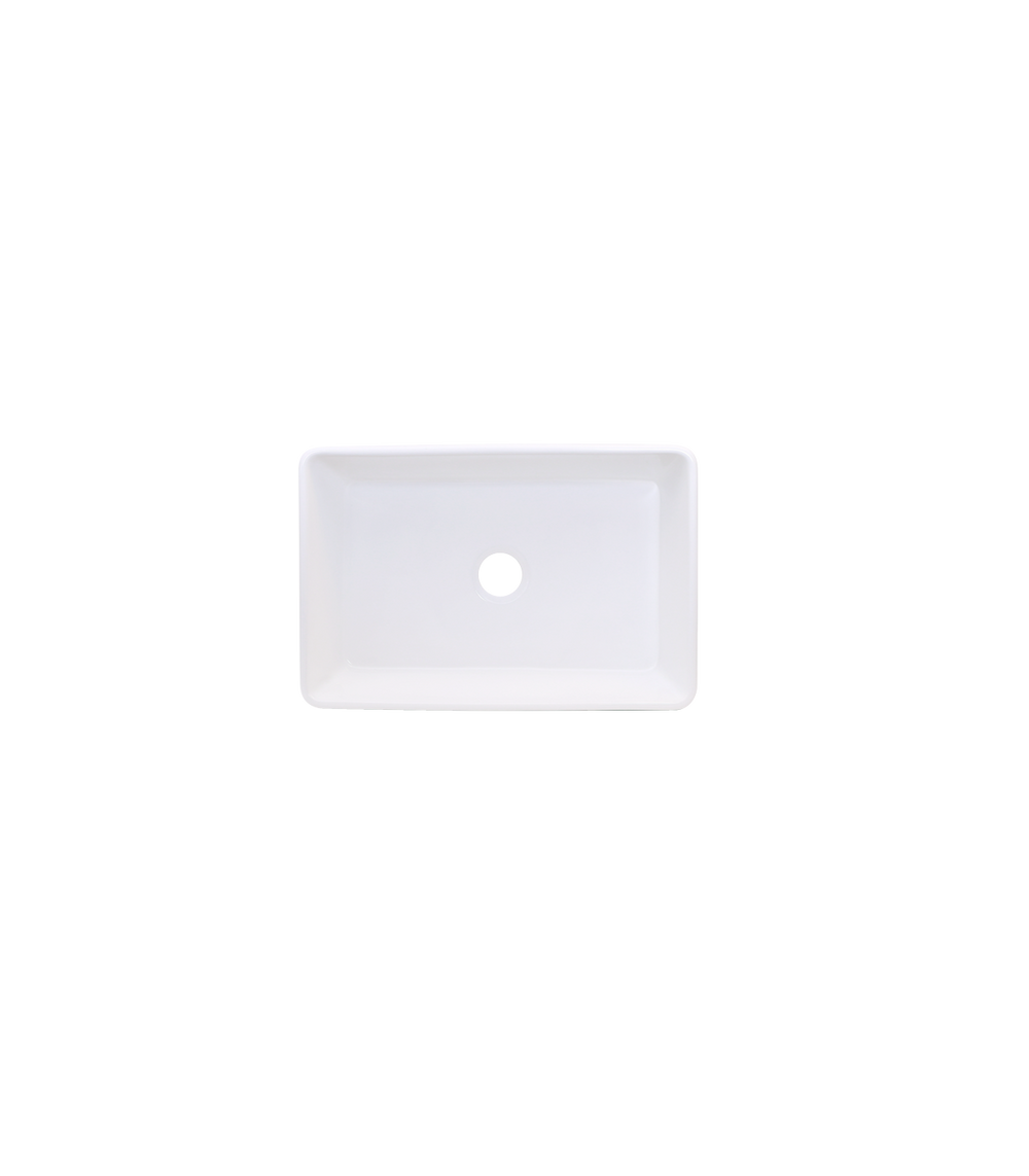Single Bowl Farmhouse Porcelain Sink White