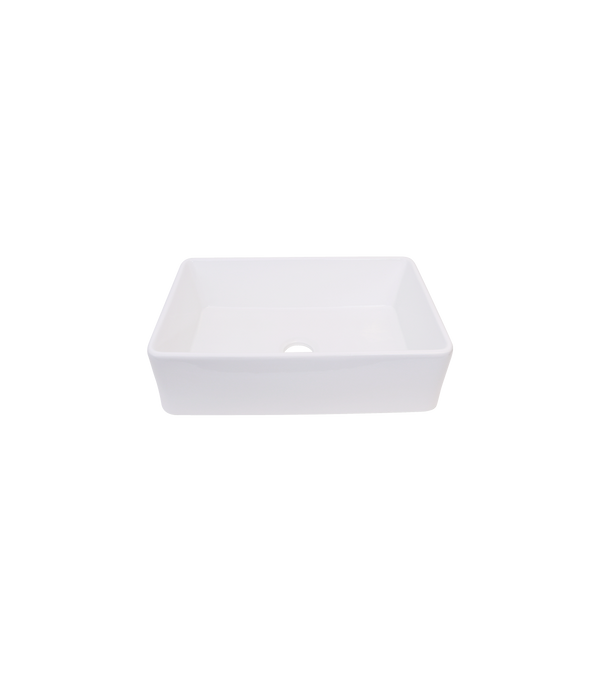 Single Bowl Farmhouse Porcelain Sink White