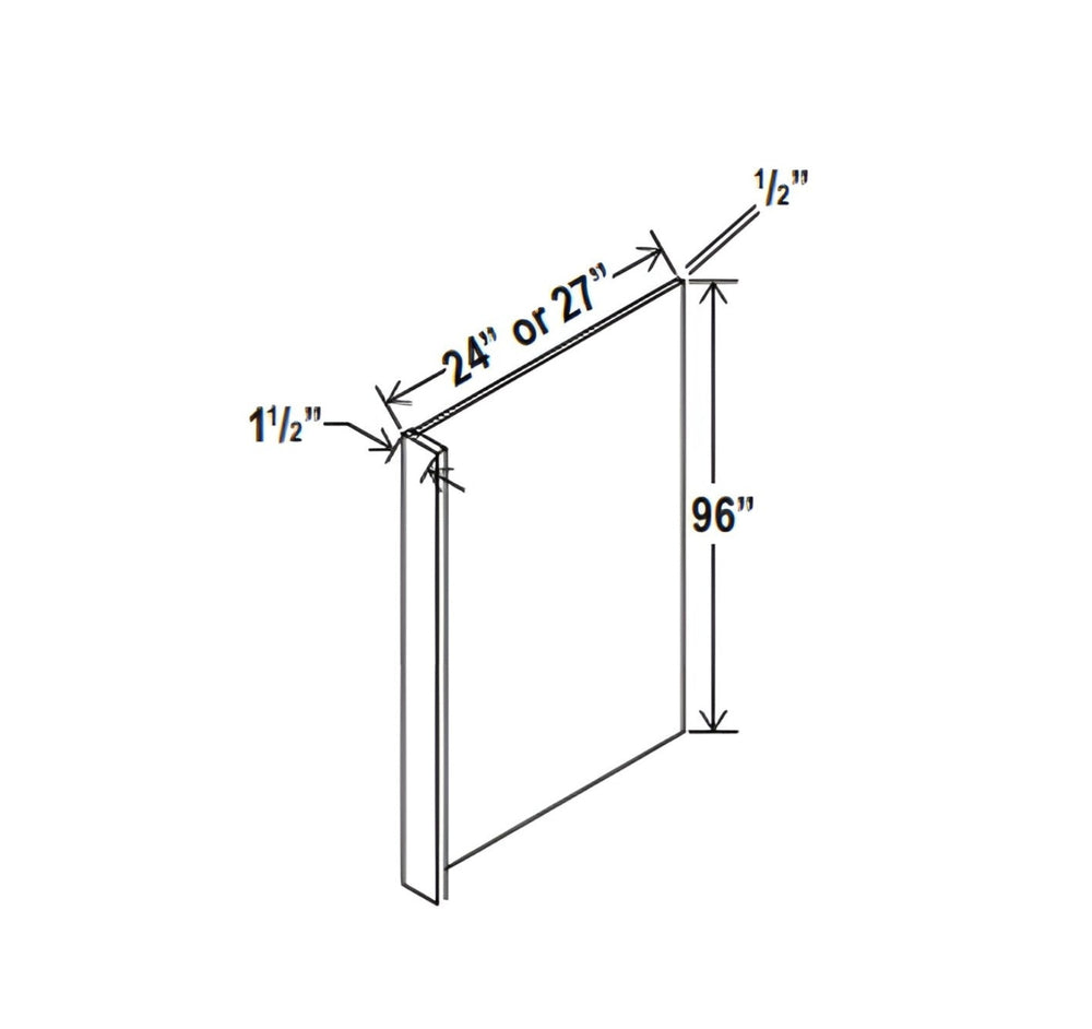 Oak Shade Refrigerator End Panel