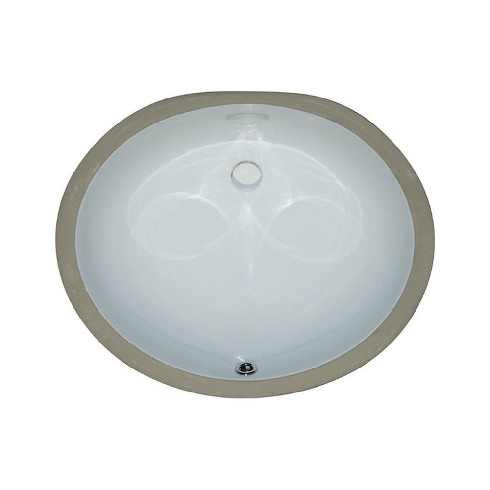 Porcelain Vanity Oval White-1714