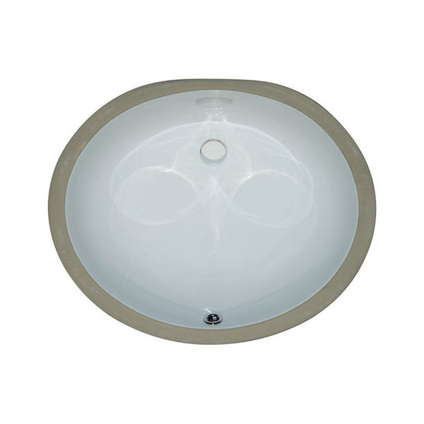 Porcelain Vanity Oval White-1714