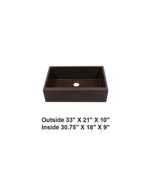 Single Bowl Farmhouse Apron Front Granite Composite Sink Coffee