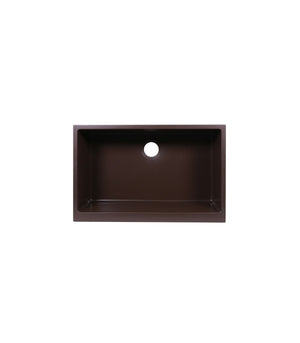 Single Bowl Farmhouse Apron Front Granite Composite Sink Coffee
