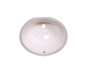 AD-C1815 Bisque-Undermount Oval Ceramic Sink