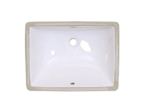 Fregadero de cerámica rectangular bajo encimera LS-C6S blanco