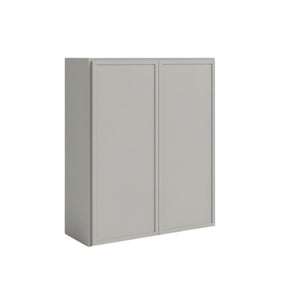 Grey Shaker 30"H Double Door Wall Cabinet