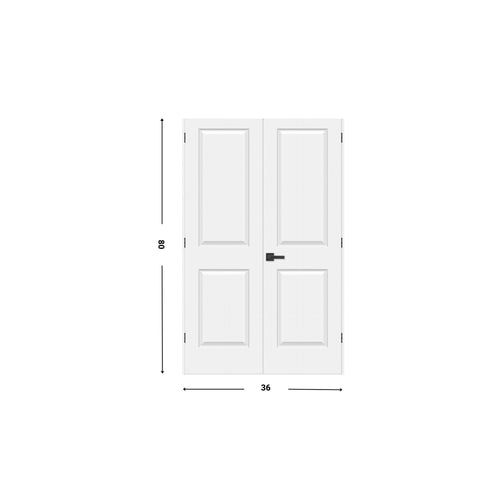 2-panel Hollow Molded Double Door