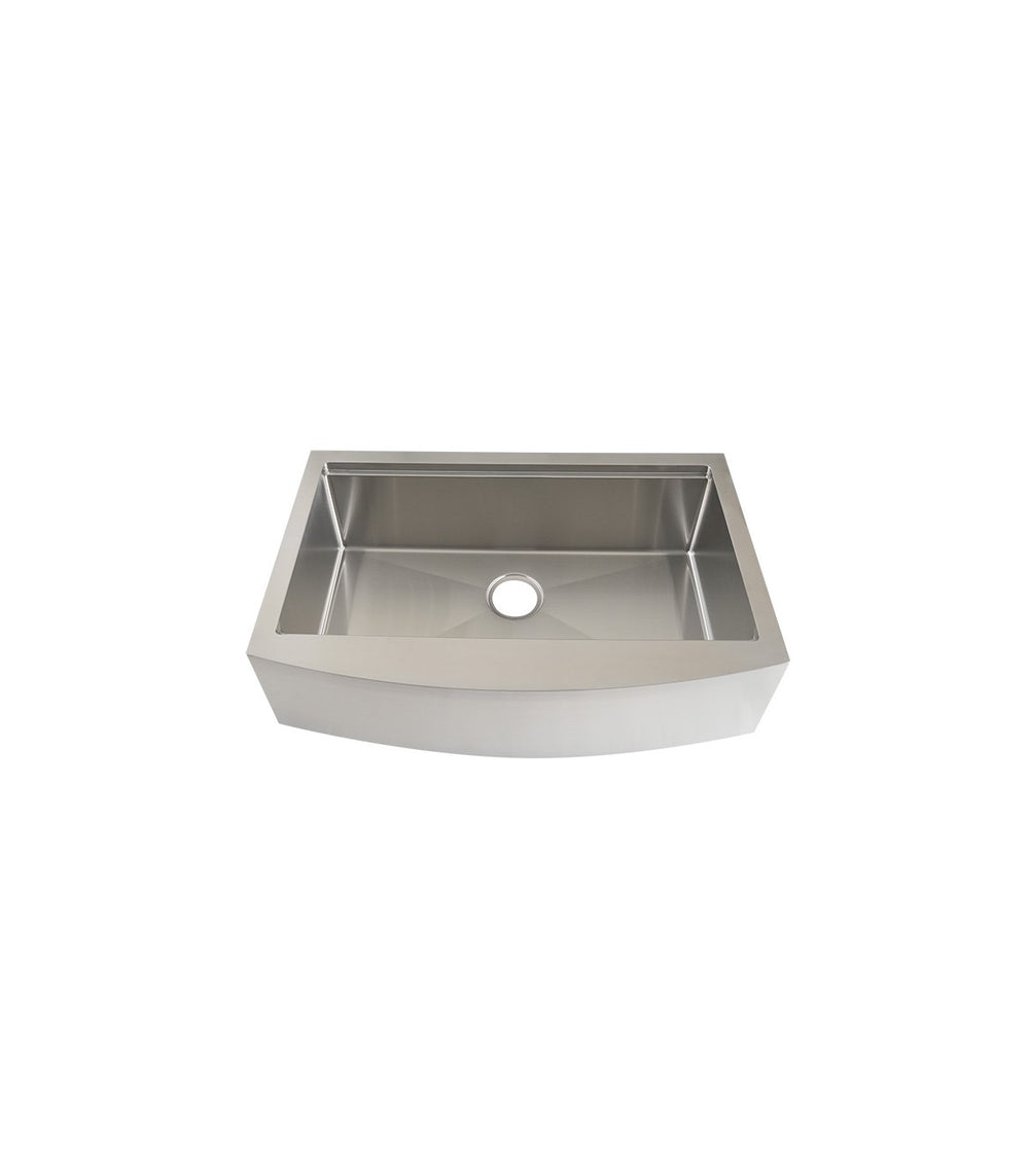 Single Bowl Farmhouse Apron Front Workstation Stainless Steel Kitchen Sink